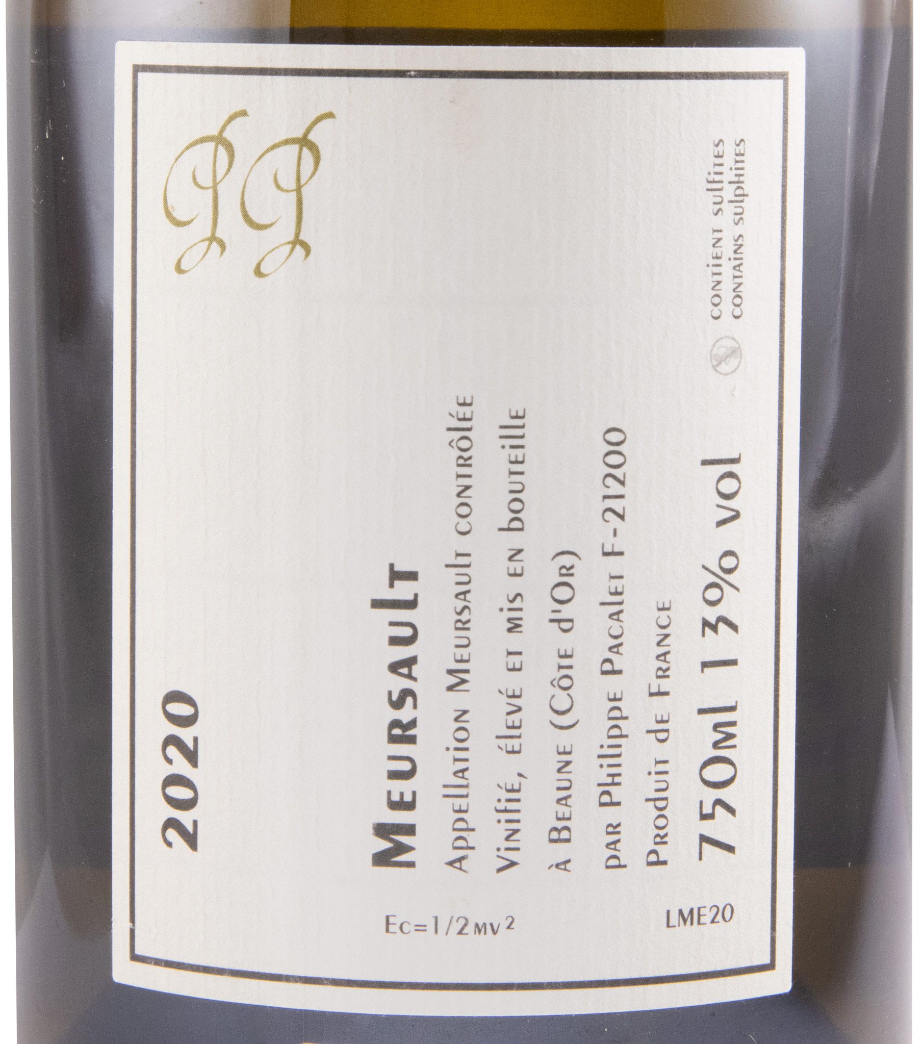 2020 Philippe Pacalet Meursault white