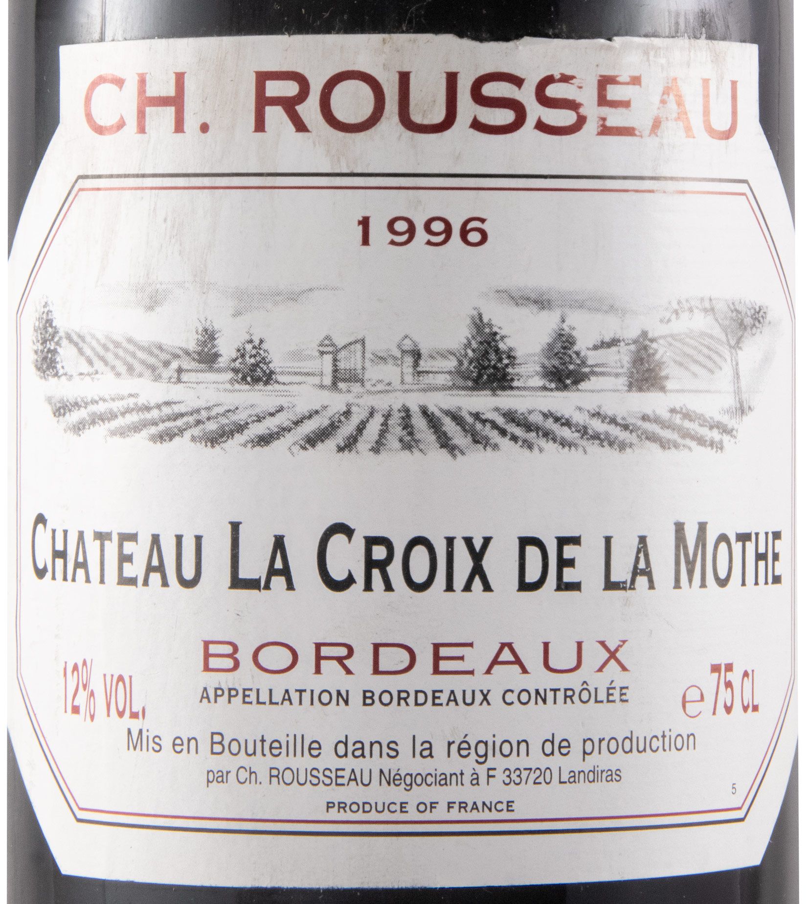 1996 Château La Croix de La Mothe Bordeaux red