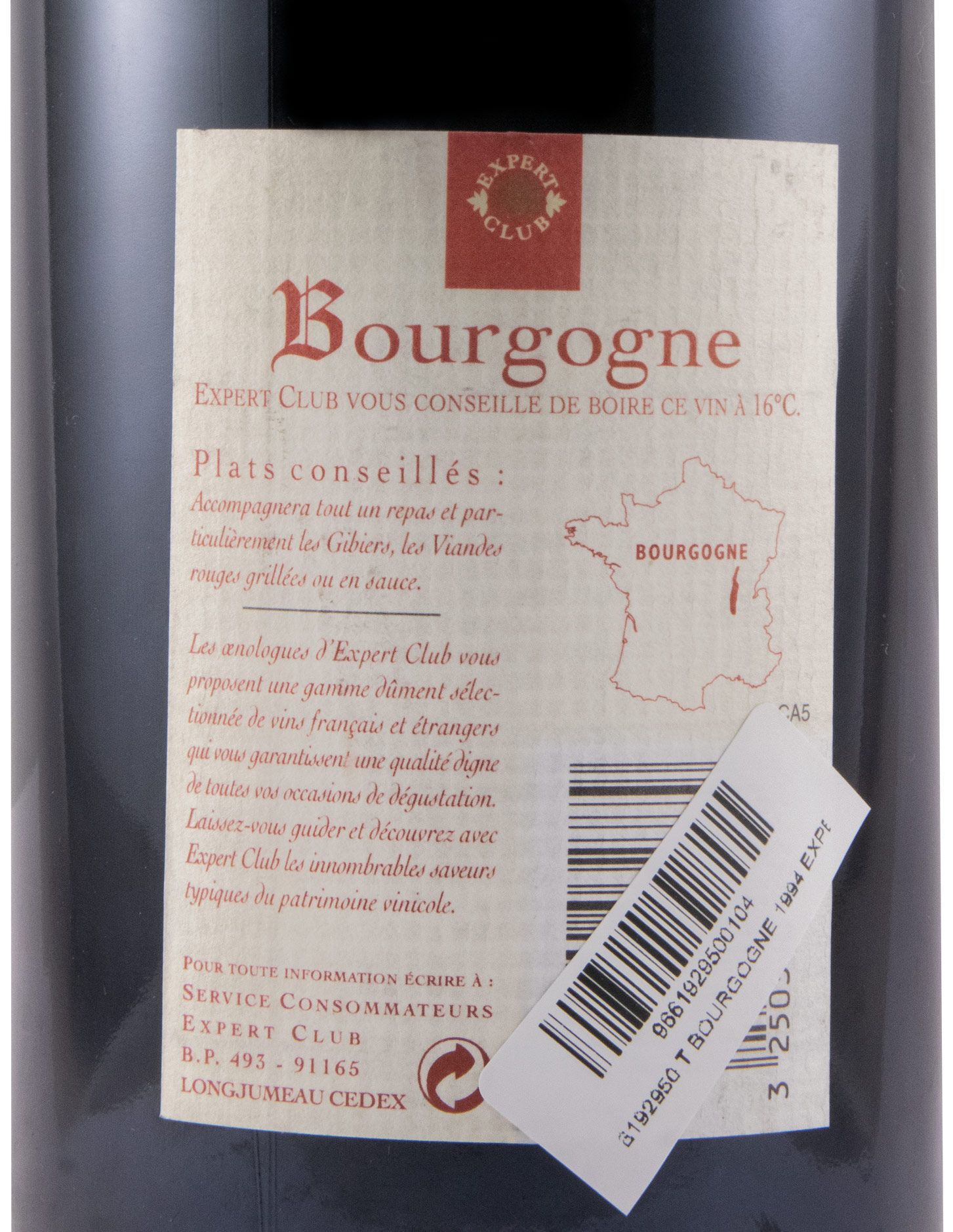 1994 Expert Club Bourgogne red