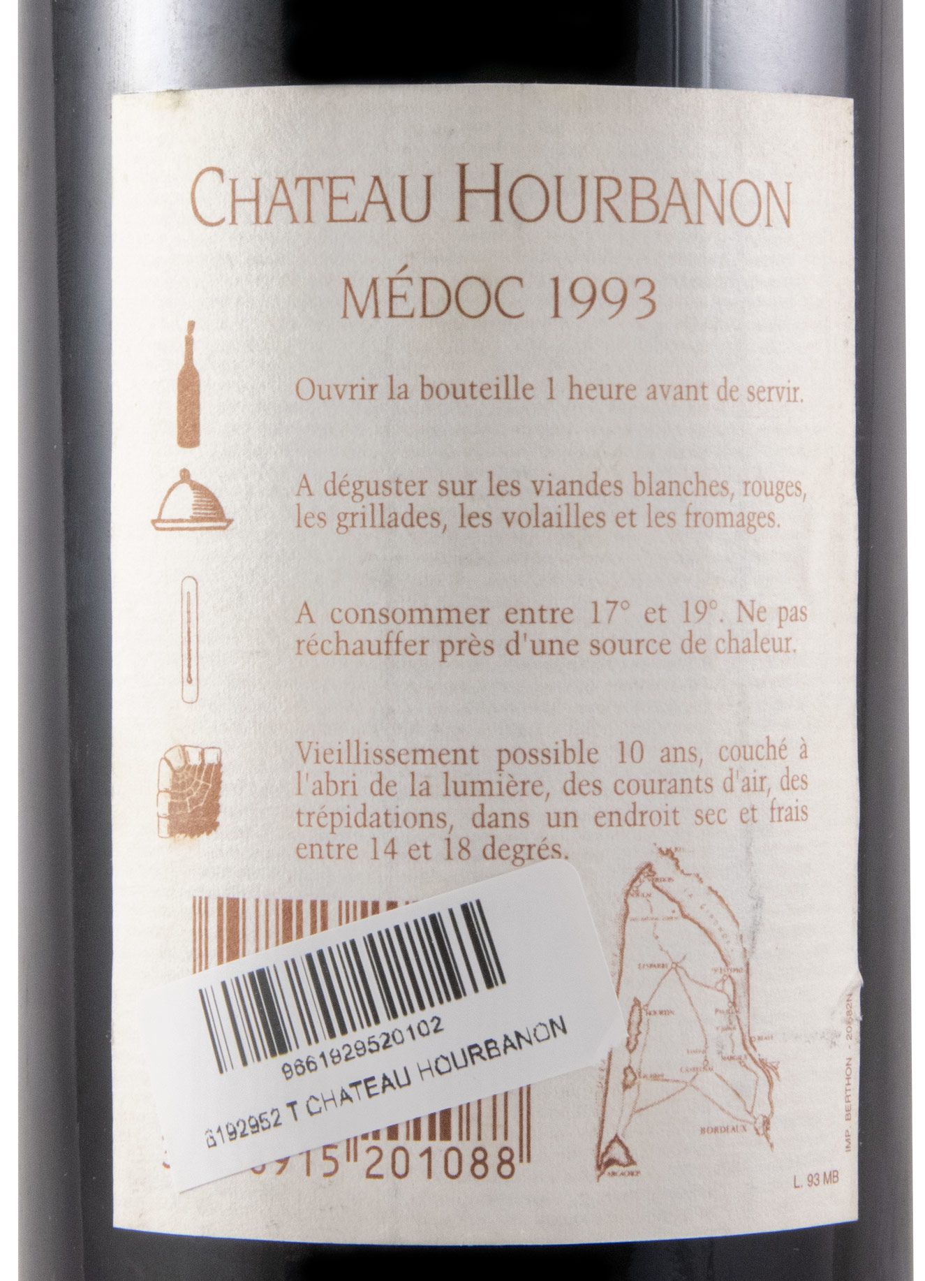 1993 Château Hourbanon Médoc red