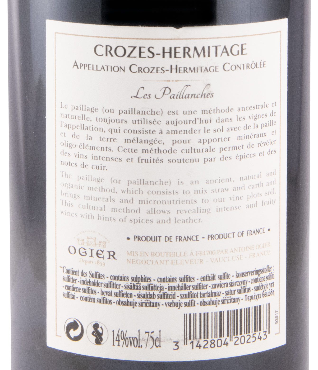2018 Ogier Les Paillanches Crozes-Hermitage red