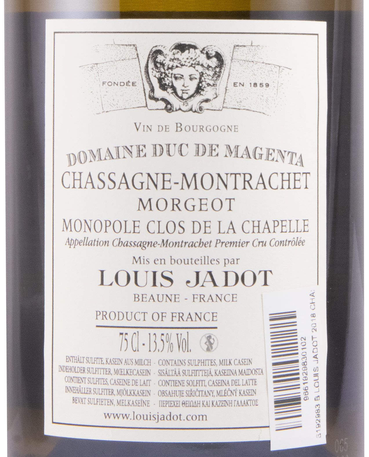 2018 Louis Latour Morgeot Chassagne-Montrachet white