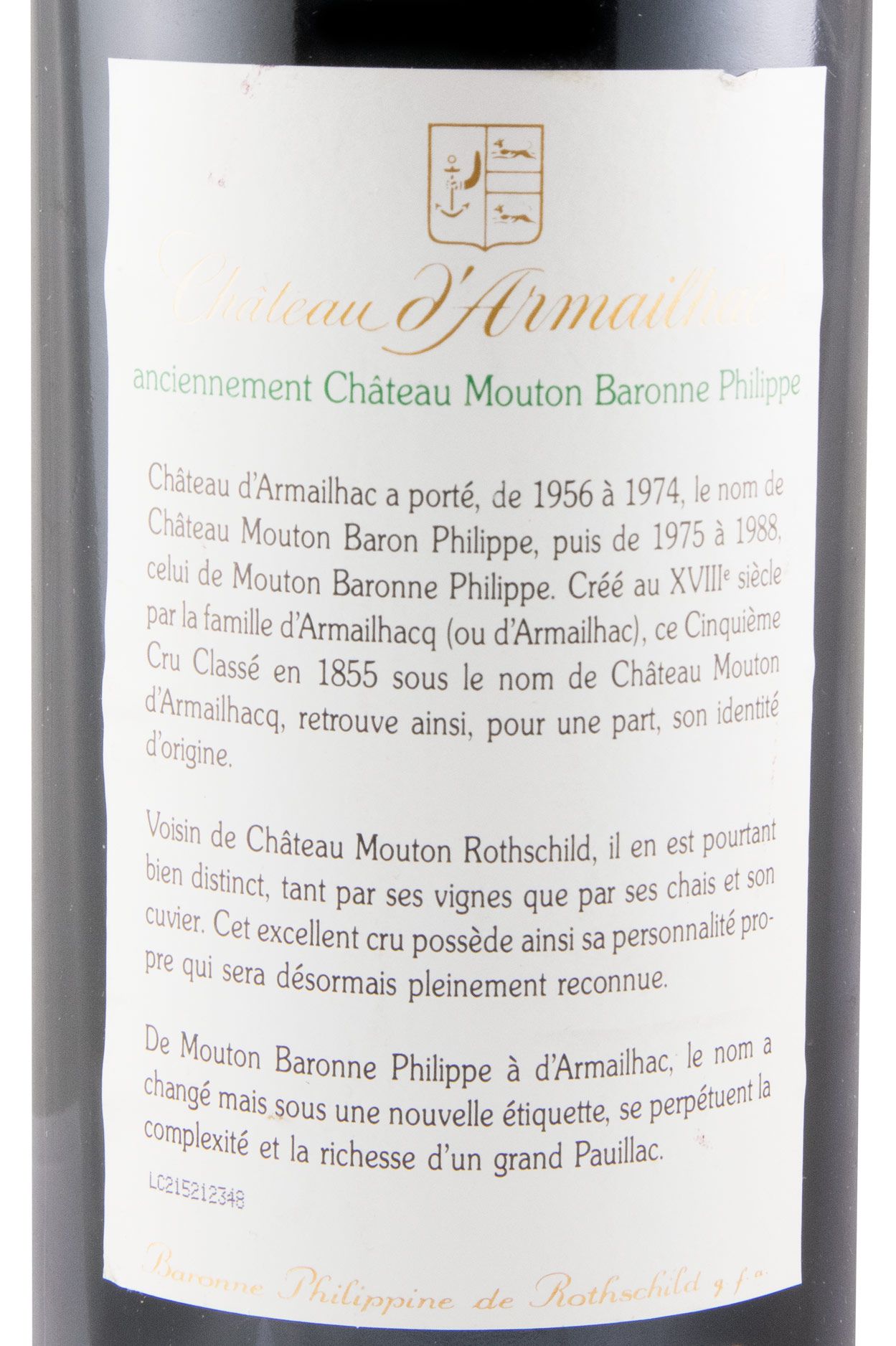 1990 Château d'Armailhac Pauillac red