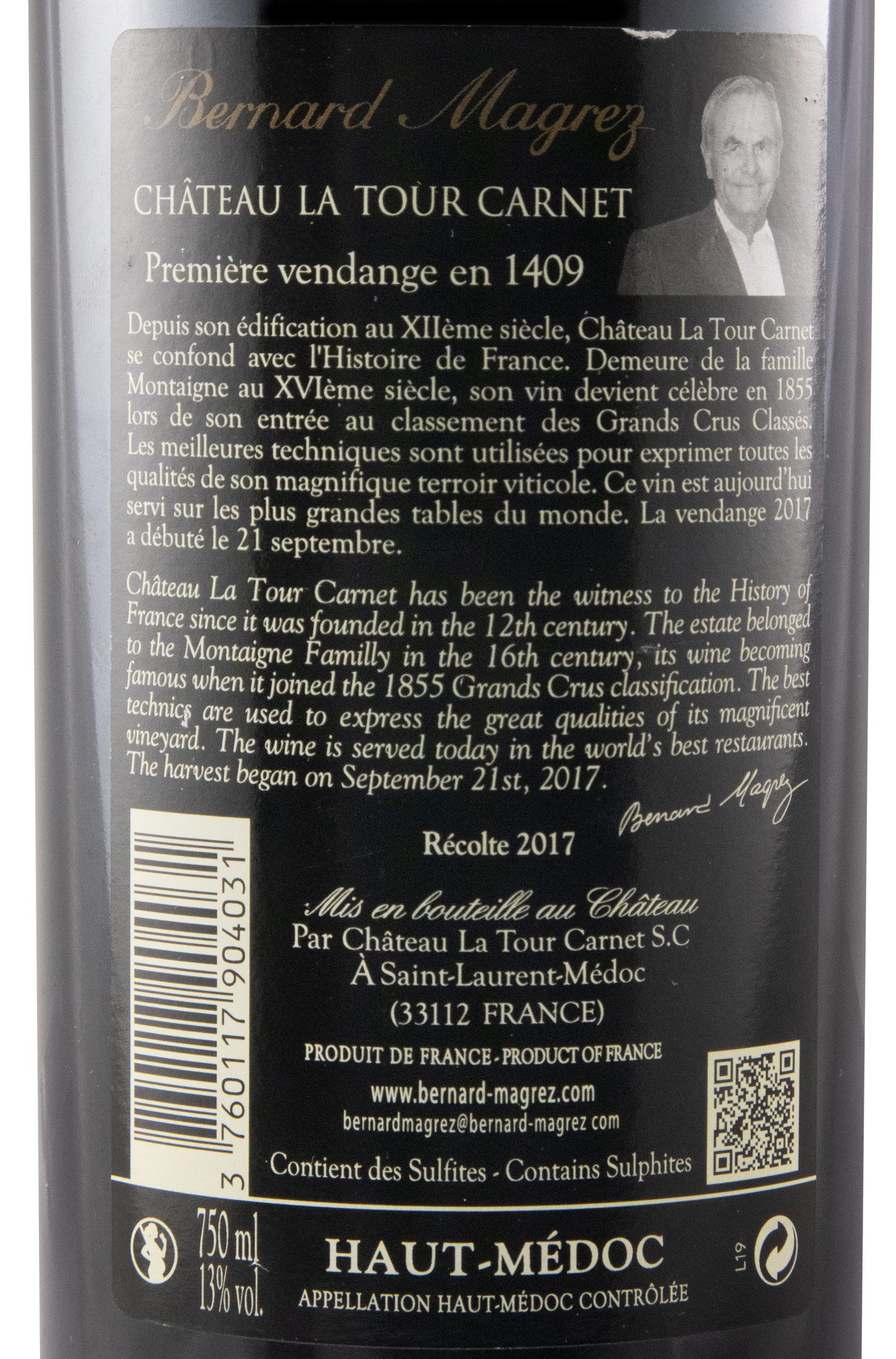 2017 Château La Tour Carnet Haut-Médoc tinto