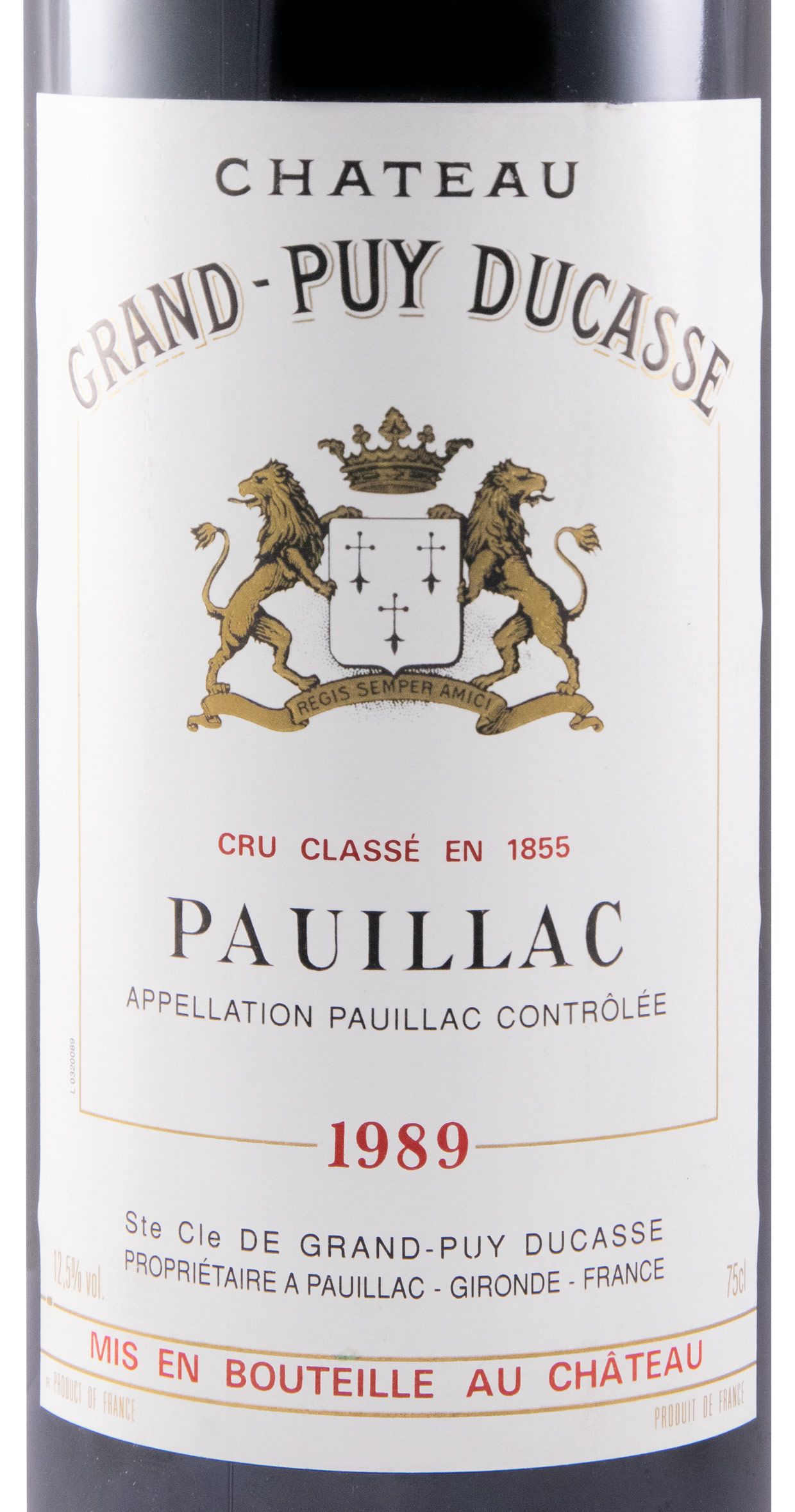 1989 Château Grand-Puy Ducasse Pauillac tinto