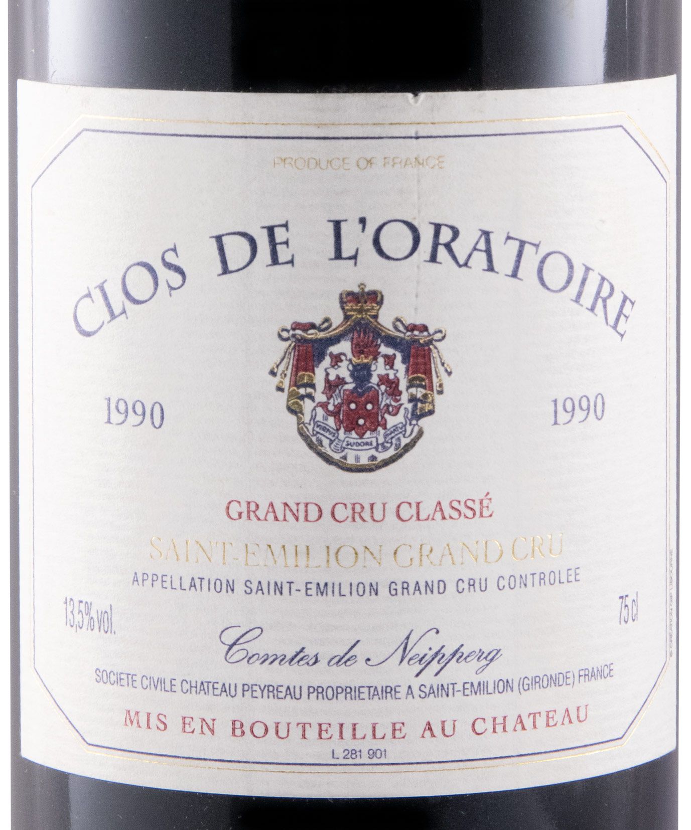 1990 Clos de l'Oratoire Saint-Émilion red