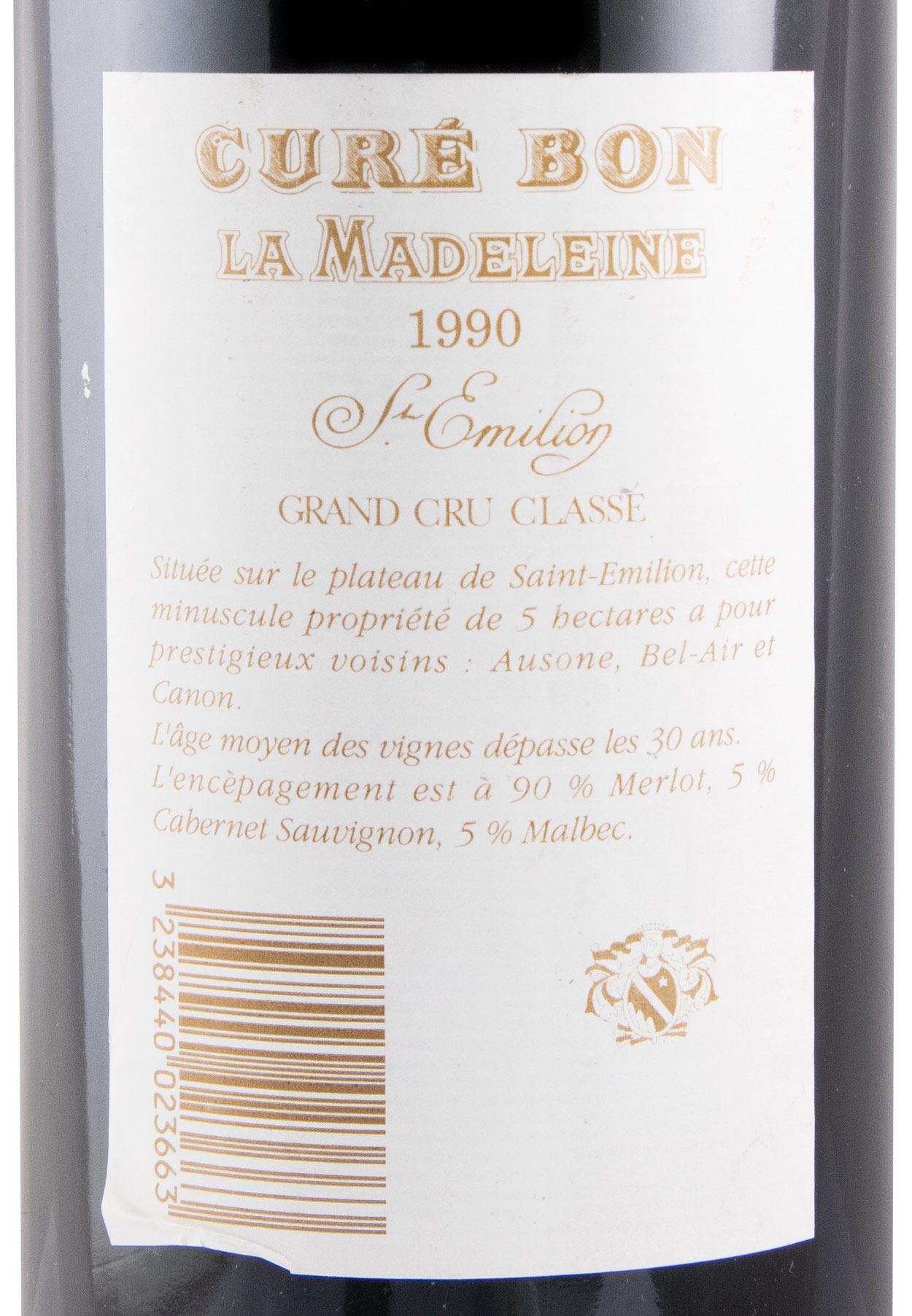 1990 Château Curé Bon la Madeleine Saint-Émilion red