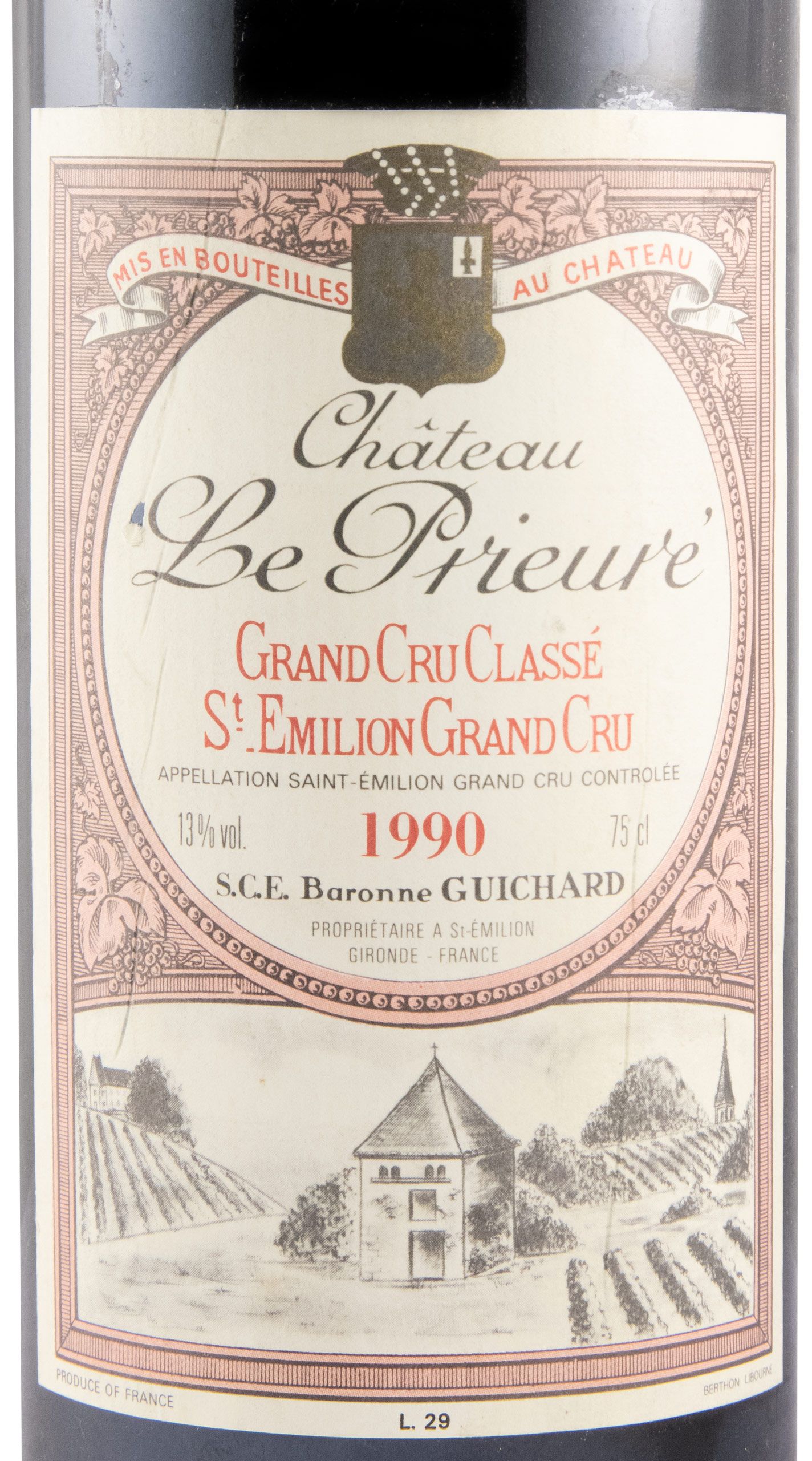 1990 Château Le Prieuré Bordeaux red