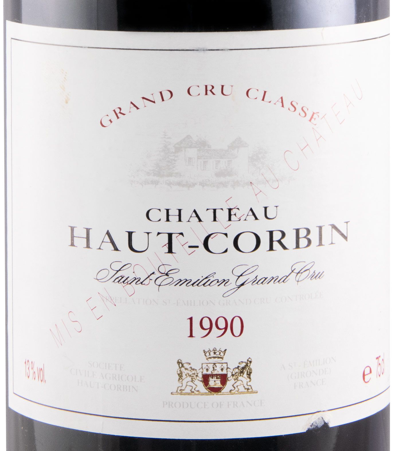 1990 Château Haut-Corbin Saint-Émilion red