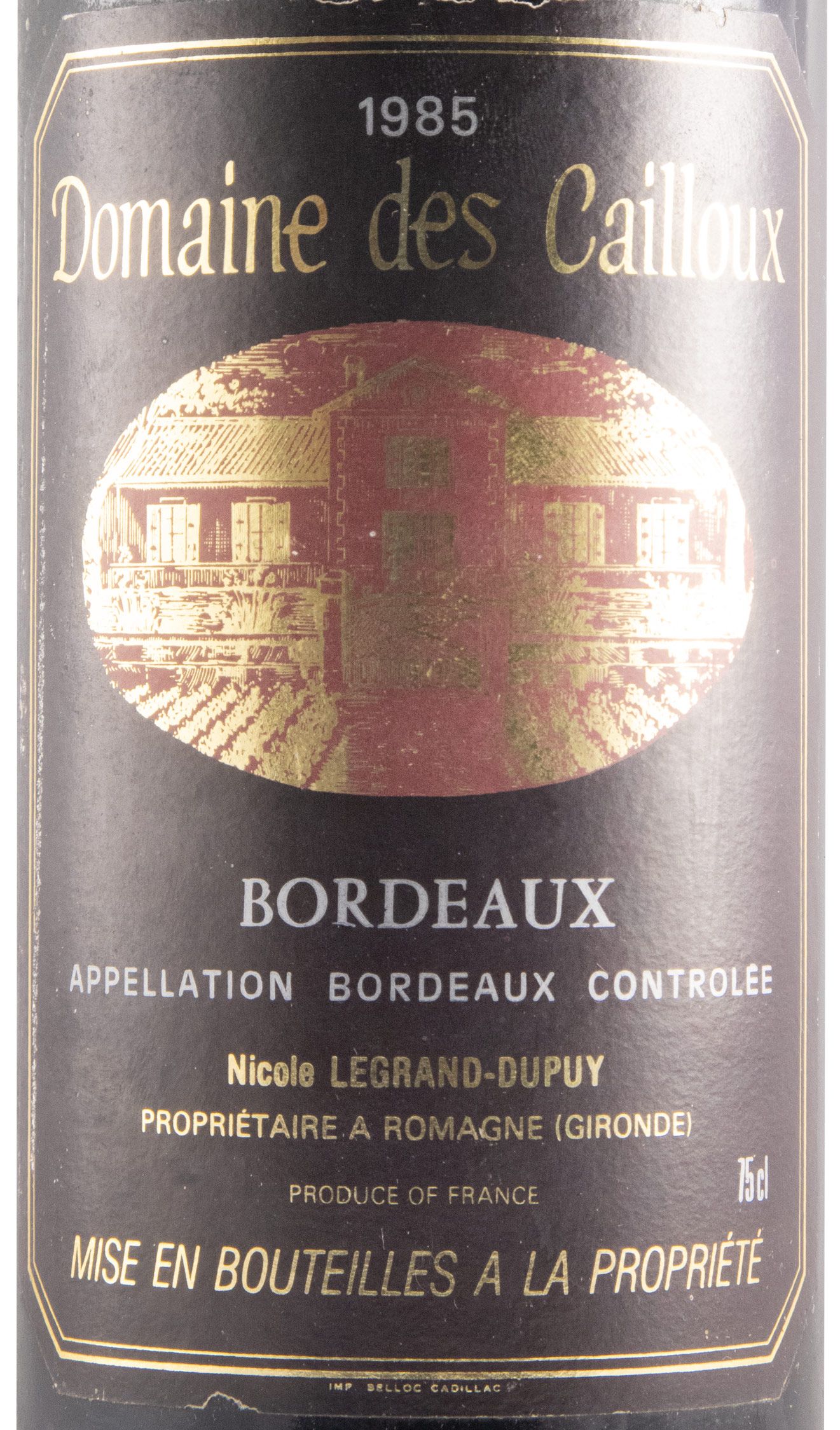 1985 Nicole Legrand-Dupuy Domaine des Cailloux tinto