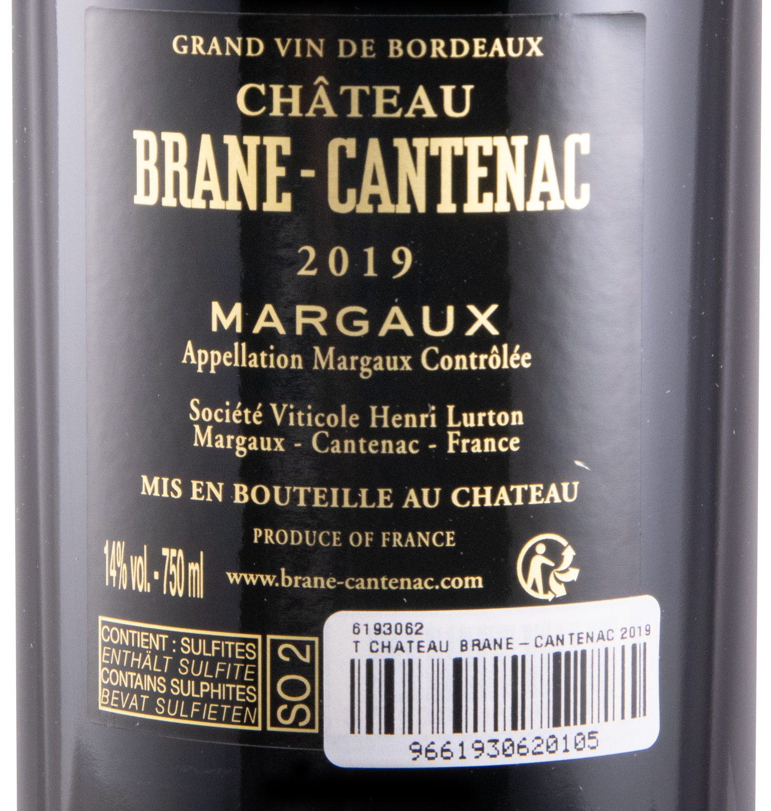 2019 Château Brane-Cantenac Margaux red