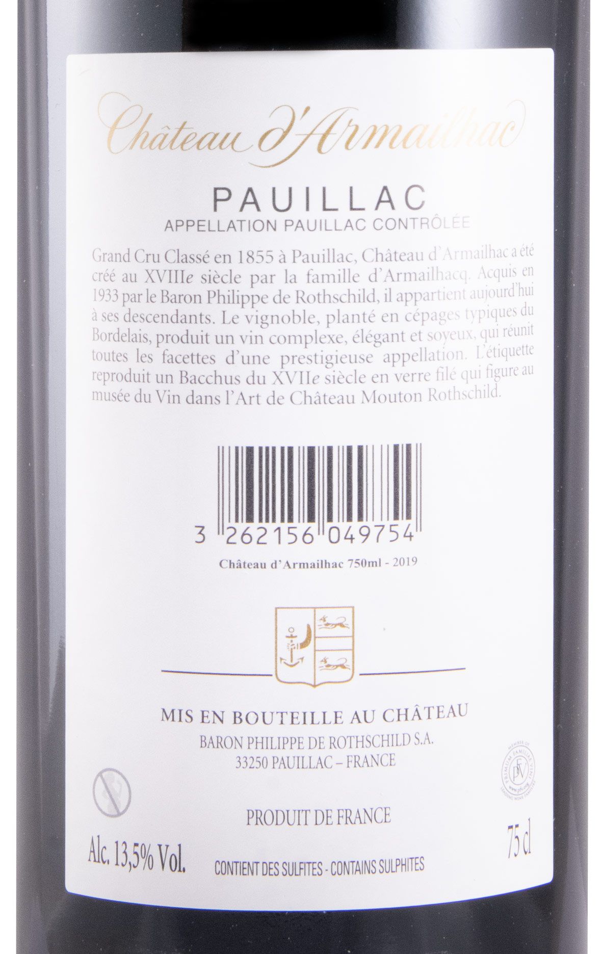 2019 Château d'Armailhac Pauillac tinto