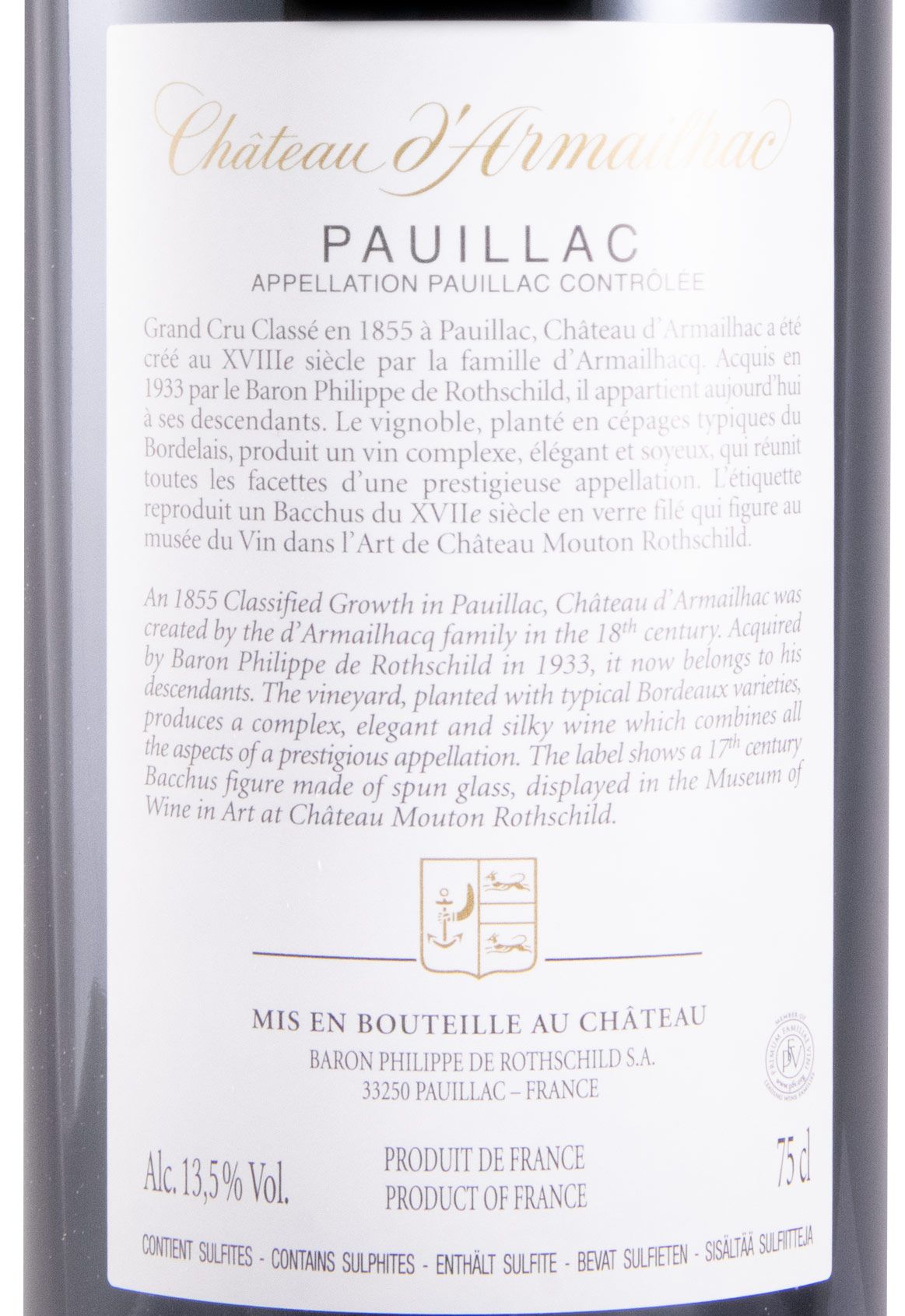 2017 Château d'Armailhac Pauillac tinto