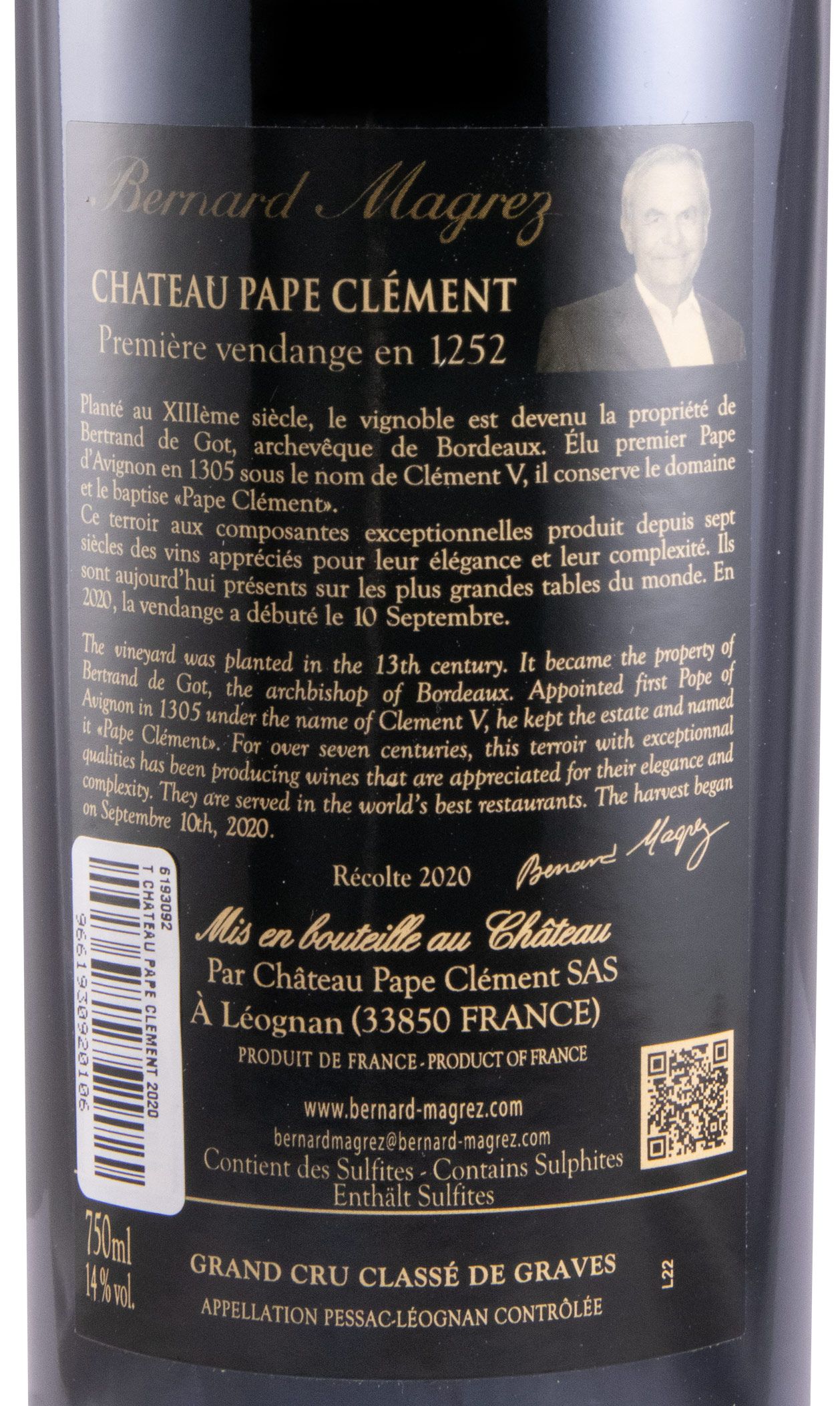 2020 Château Pape Clément Pessac-Léognan tinto