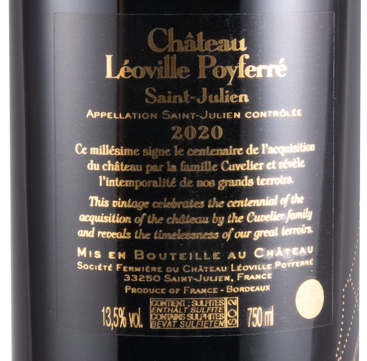 2020 Château Léoville Poyferré Saint-Julien tinto