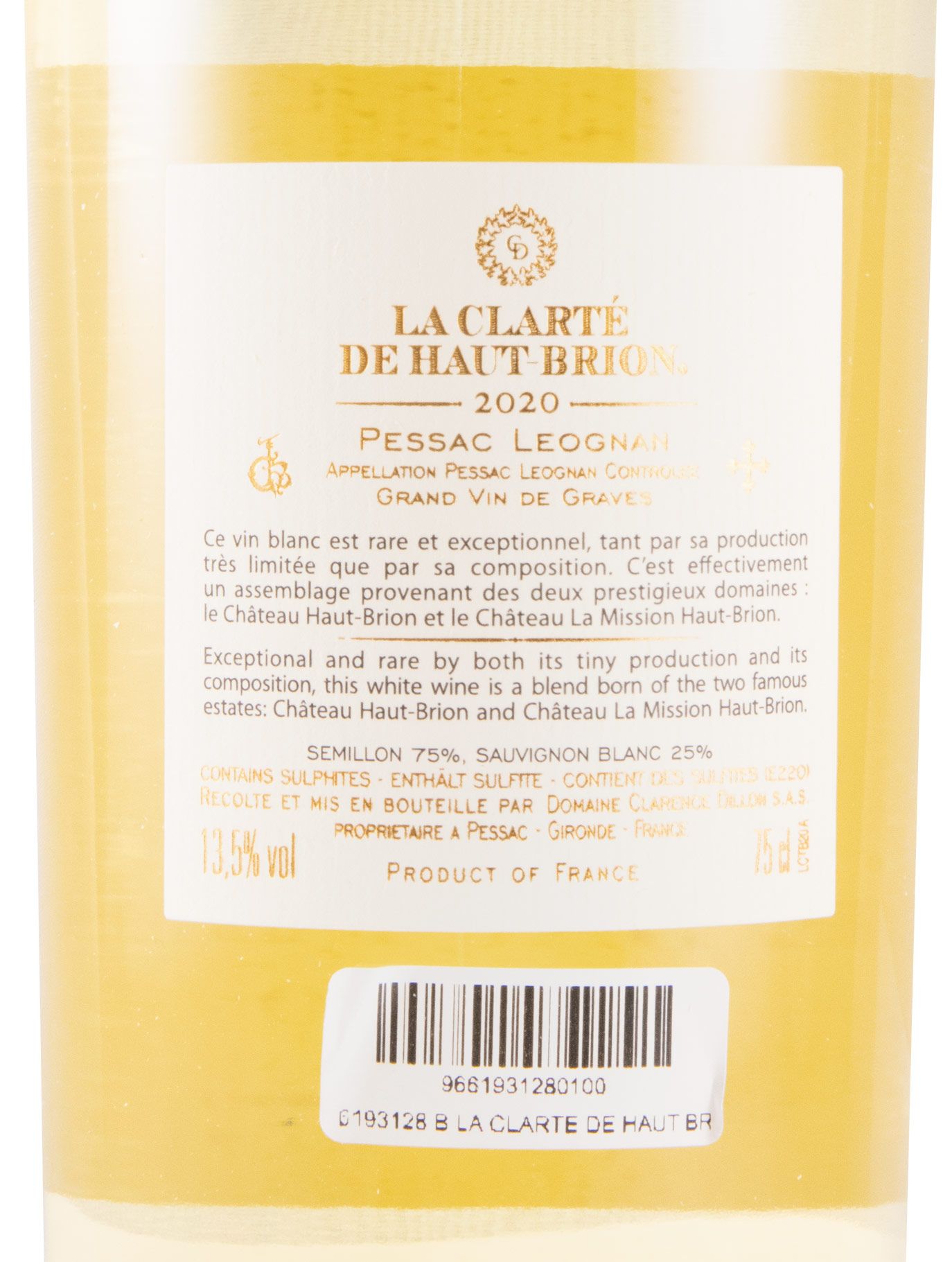 2020 Château Haut-Brion La Clarté de Haut-Brion Pessac-Léognan branco