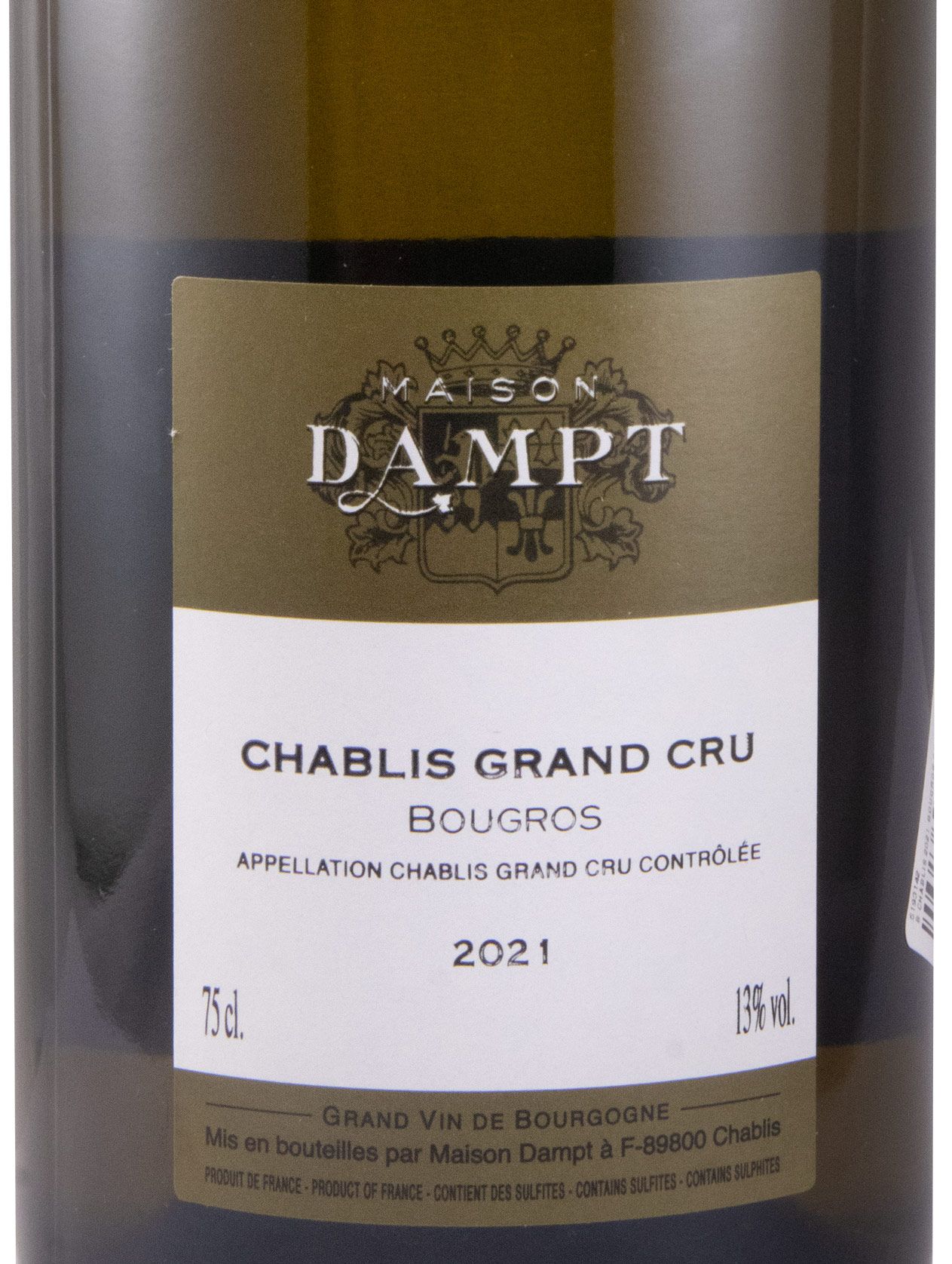 2021 Domaine Daniel Dampt Bougros Grand Cru Chablis branco