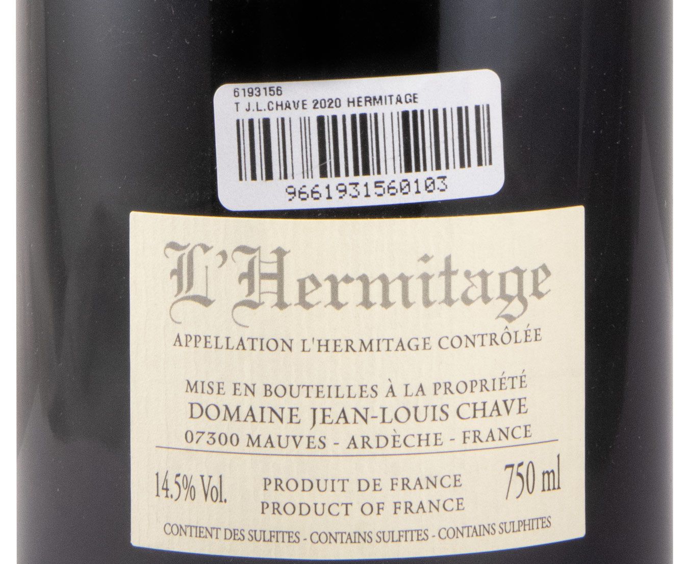 2020 Domaine Jean-Louis Chave L'Hermitage red