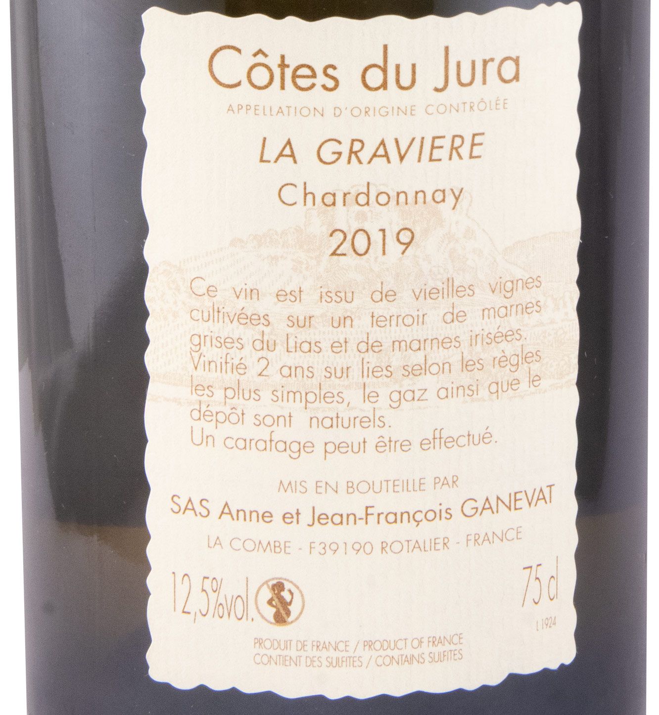 2019 Anne et Jean-François Ganevat La Graviere Chardonnay Côtes du Jura white