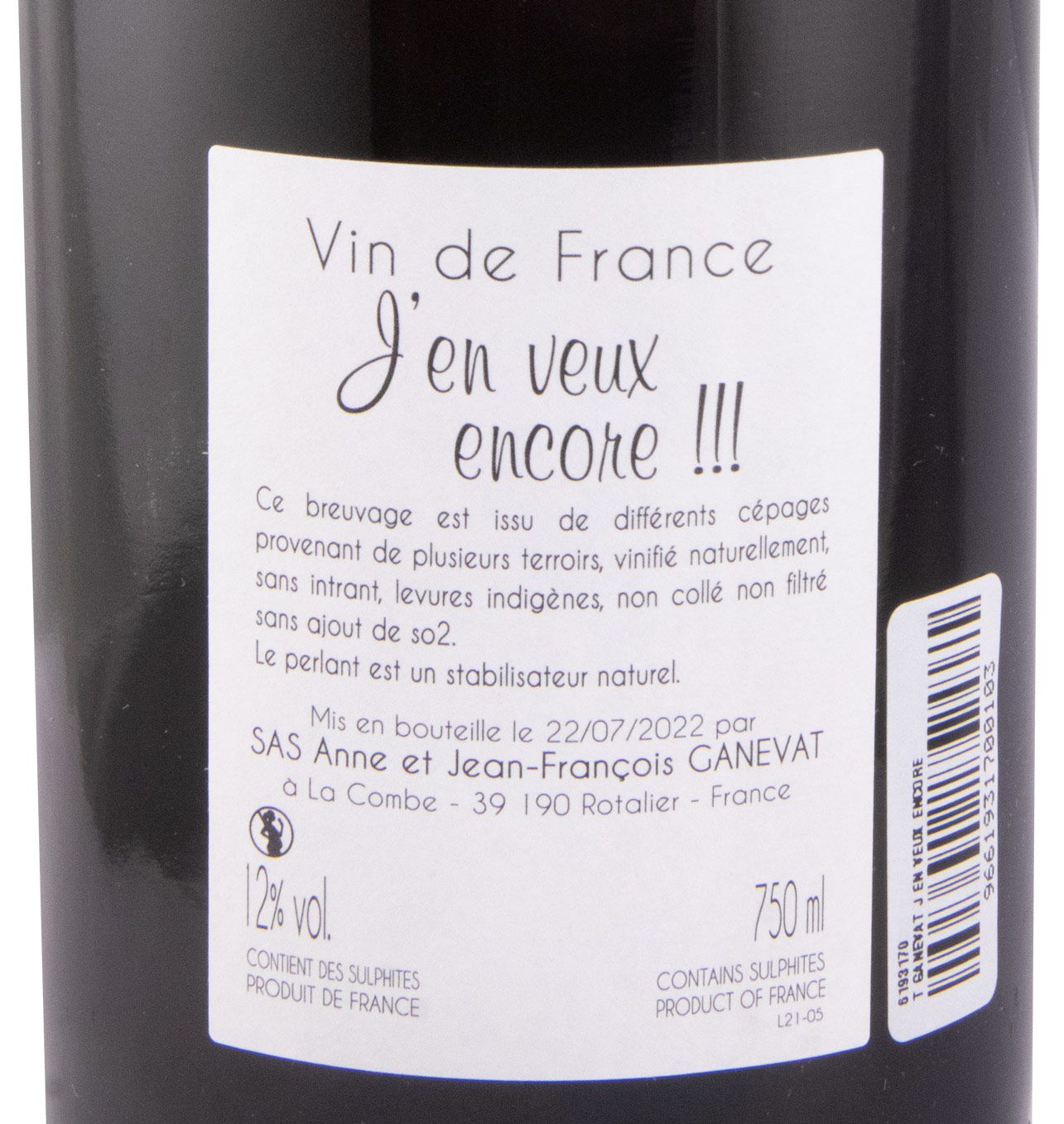 Jean-François Ganevat J'en veux encore tinto