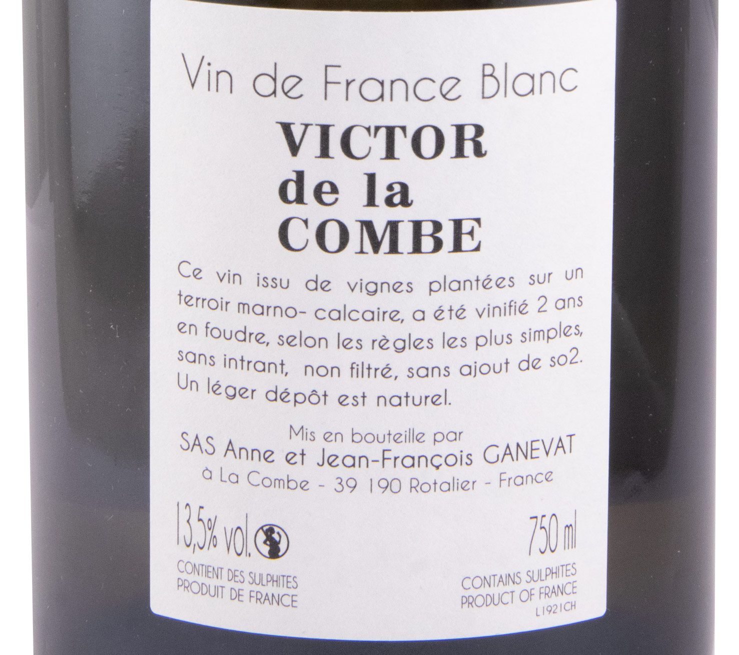 Anne et Jean-François Ganevat Victor de La Combe branco