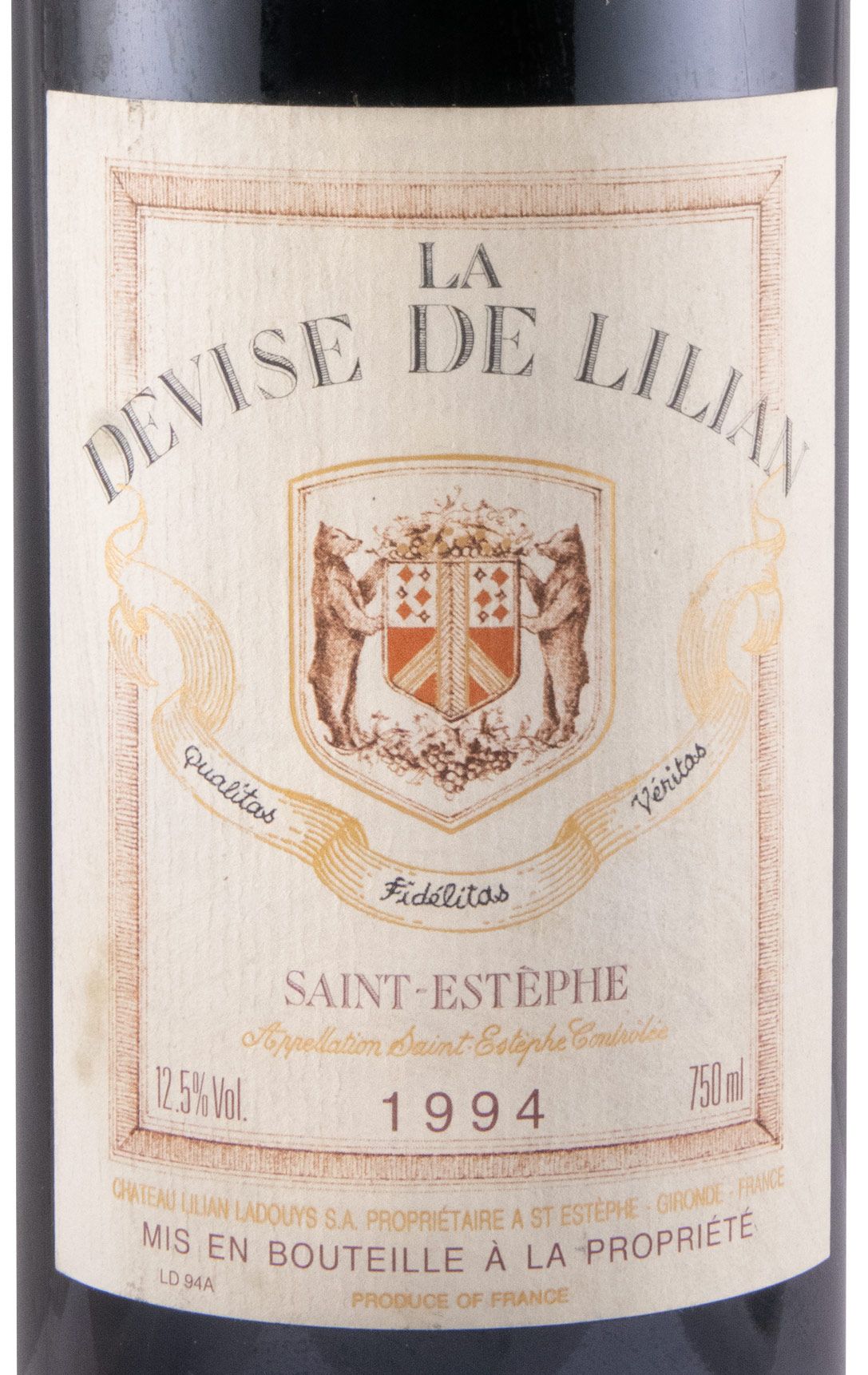 1994 Château Lilian Ladouys La Devise de Lilian Saint-Estèphe red
