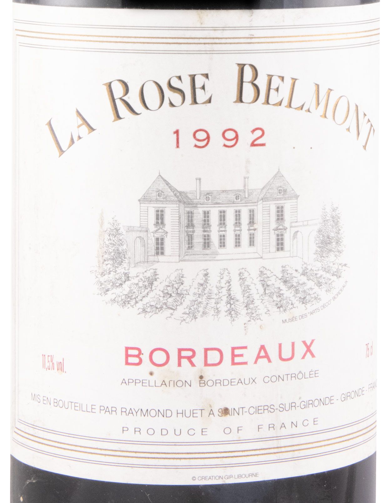 1992 La Rose Belmont Bordeaux tinto