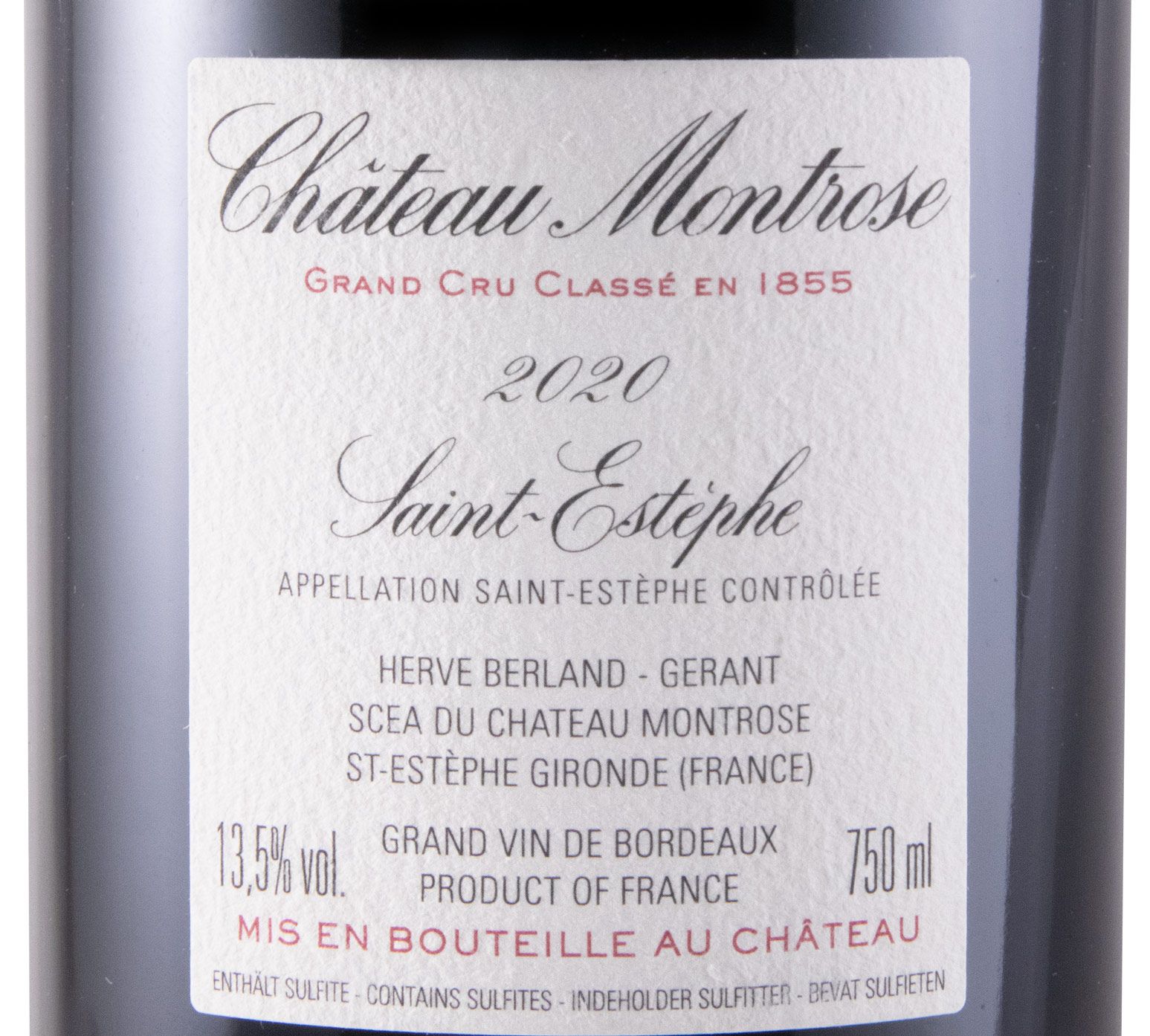 2020 Château Montrose Saint-Estèphe tinto