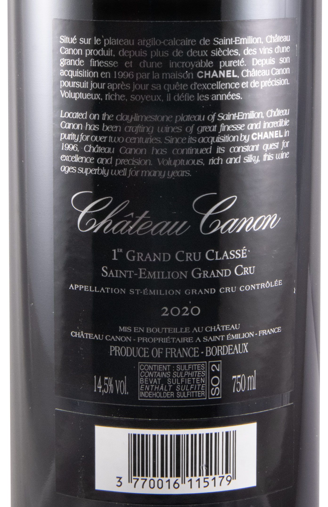 2020 Château Canon Saint-Émilion tinto