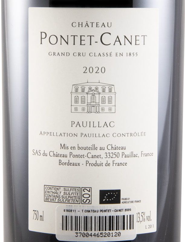 2020 Château Pontet-Canet Pauillac biológico tinto