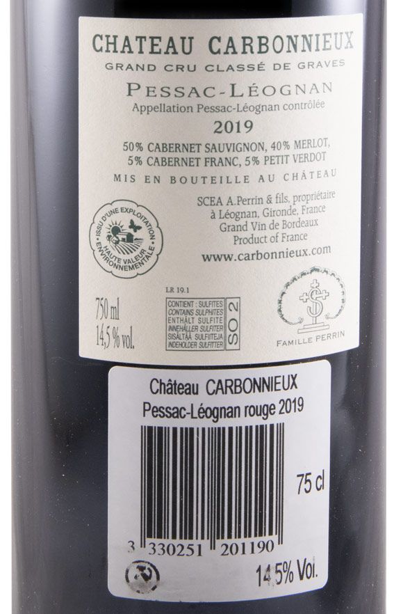 2019 Château Carbonnieux Pessac-Léognan tinto