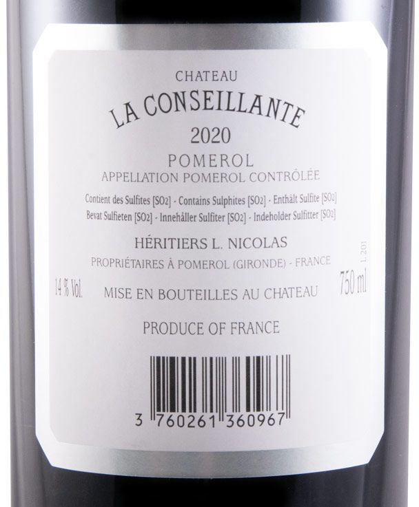 2020 Château La Conseillante Pomerol tinto