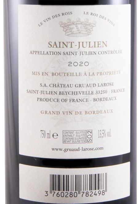 2020 Château Gruaud Larose Saint-Julien tinto