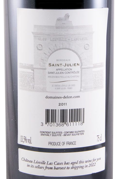 2011 Château Léoville Las Cases Marquis de Las Cases Saint-Julien tinto