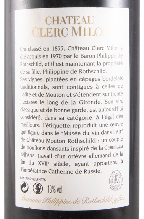 2007 Château Clerc Milon Pauillac red
