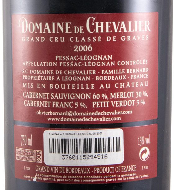 2006 Domaine de Chevalier Pessac-Léognan tinto