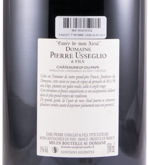 2014 Pierre Usseglio Cuvée de mon Aïeul Châteauneuf-du-Pape red 1.5L