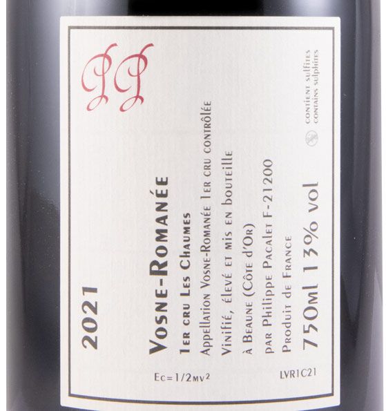2021 Philippe Pacalet Les Chaumes Vosne-Romanée tinto