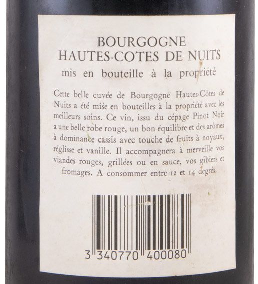 1989 Domaine des Mouchottes Bourgogne Hautes Côtes de Nuits tinto