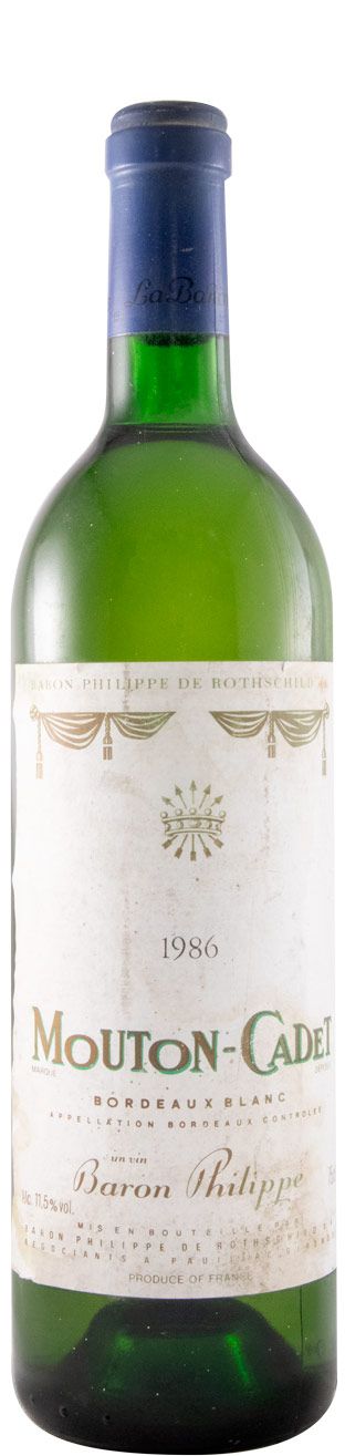 1986 Baron Philippe de Rothschild Mouton Cadet Pauillac branco