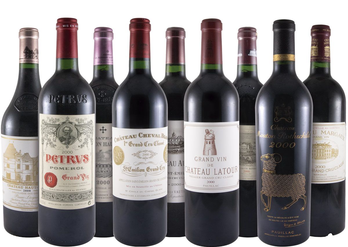 2000 Conjunto Coleção Duclot Bordeaux tinto 9x75cl