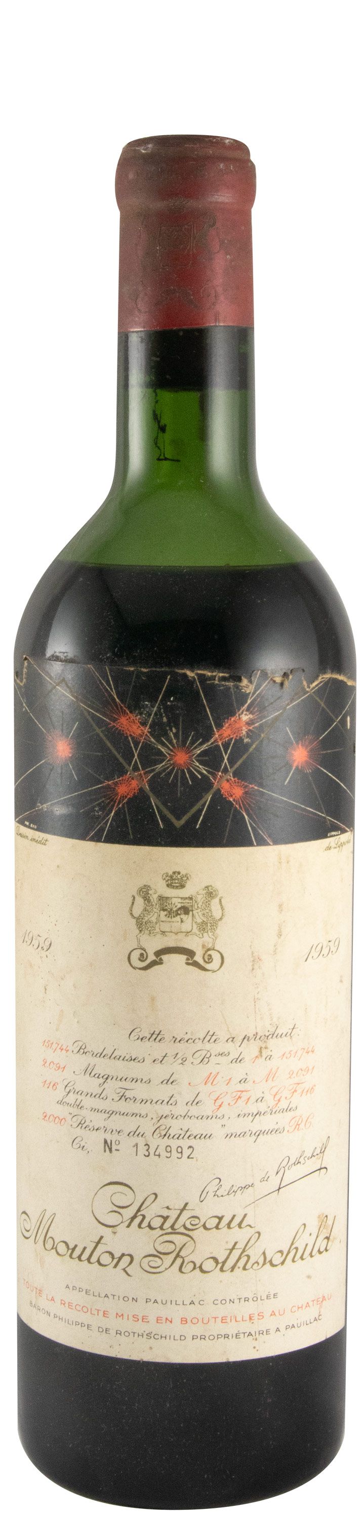 1959 Château Mouton Rothschild Pauillac tinto
