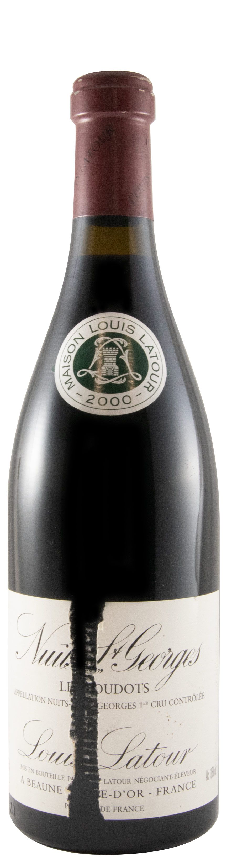 2000 Louis Latour Les Boudotts Nuits-Saint-Georges tinto (rótulo danificado)