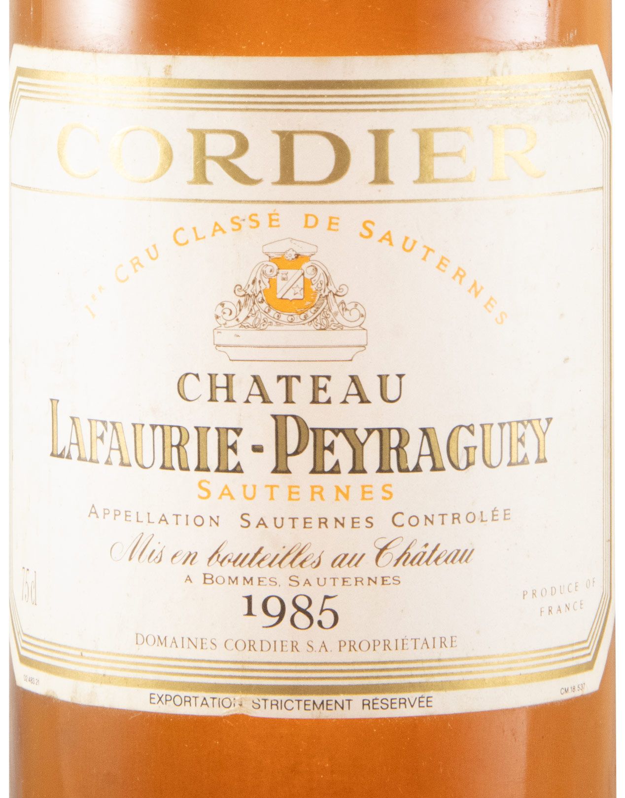 1985 Château Lafaurie-Peyraguey Sauternes white