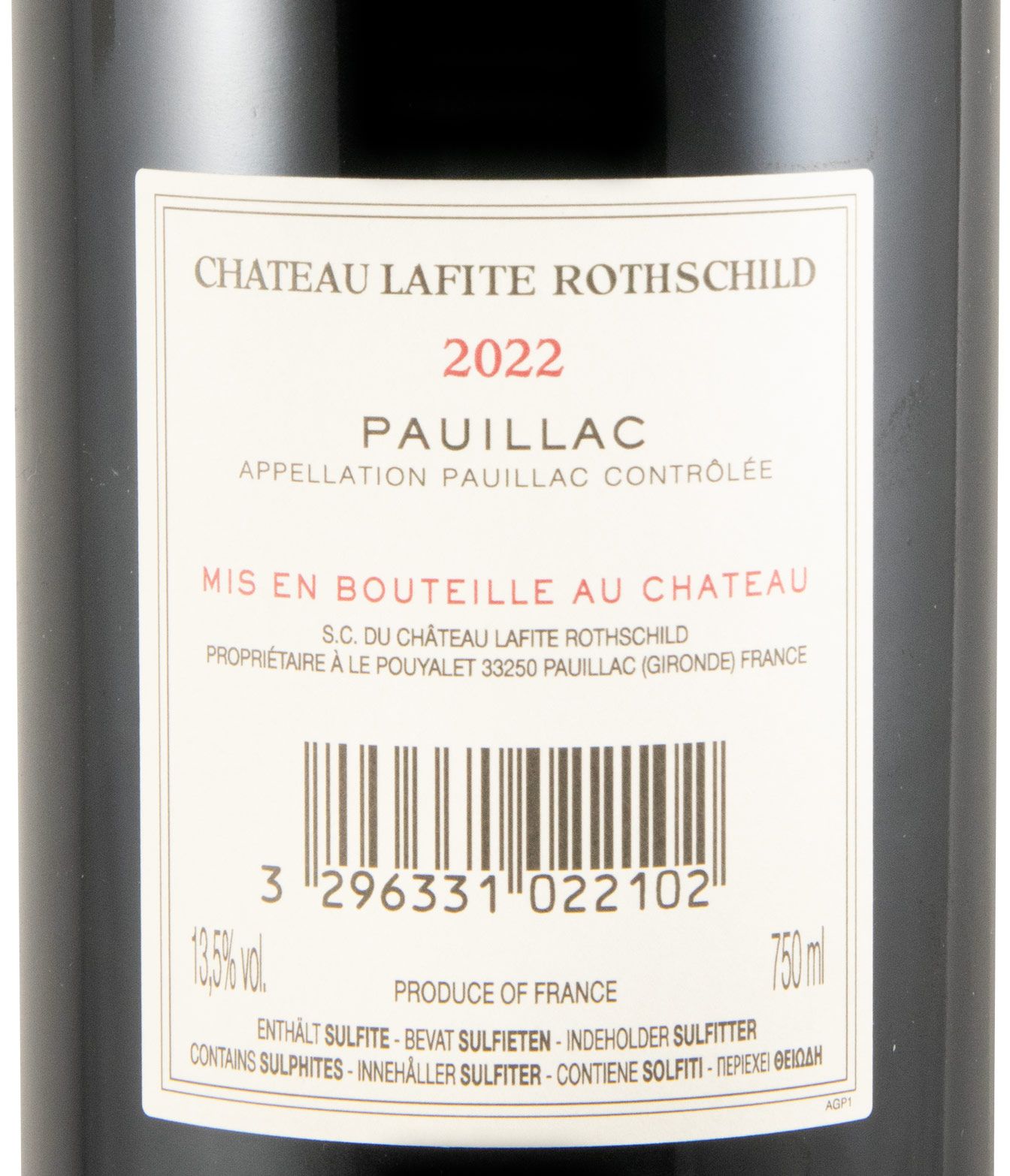2022 Château Lafite Rothschild Pauillac tinto