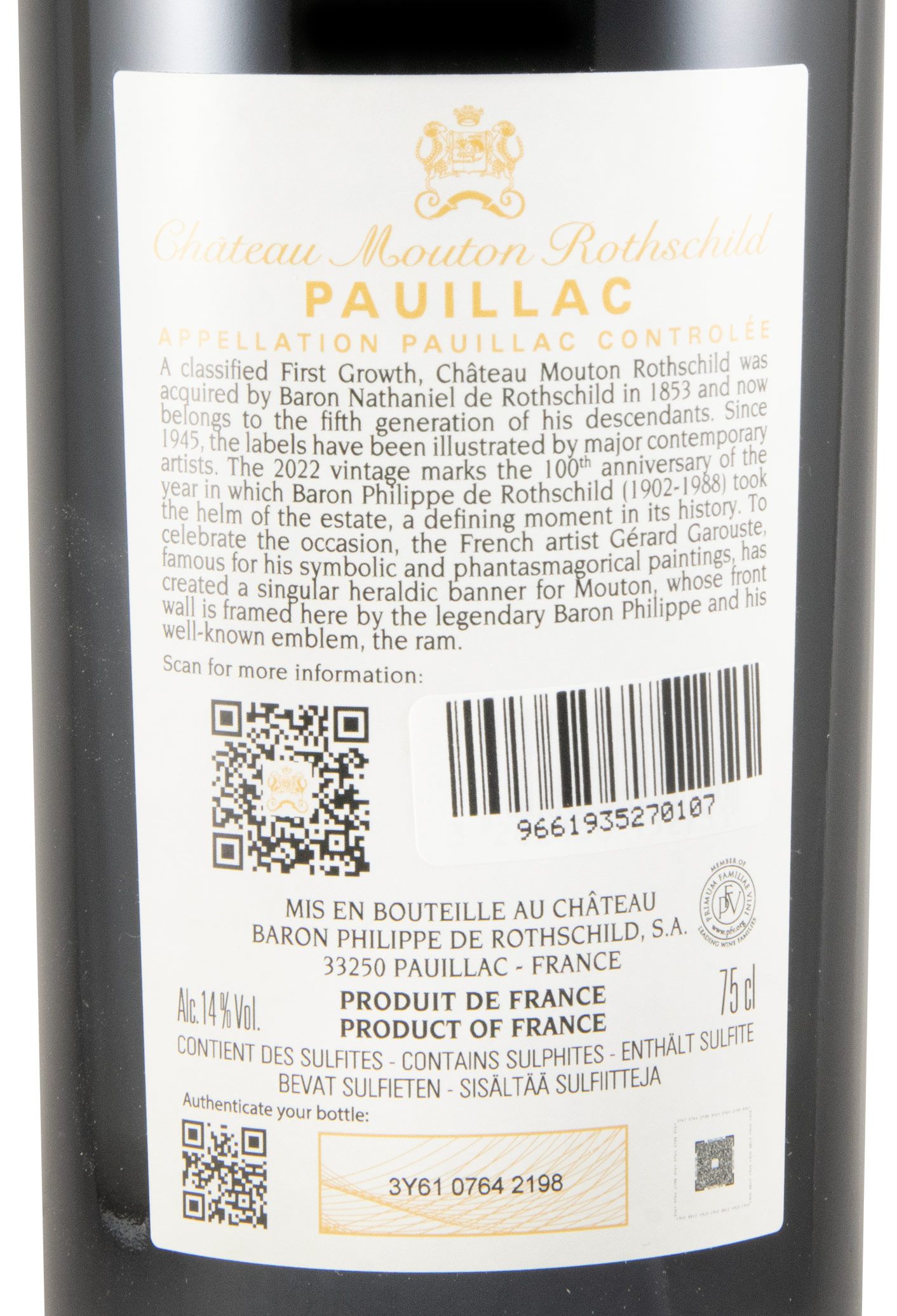 2022 Château Mouton Rothschild Pauillac tinto