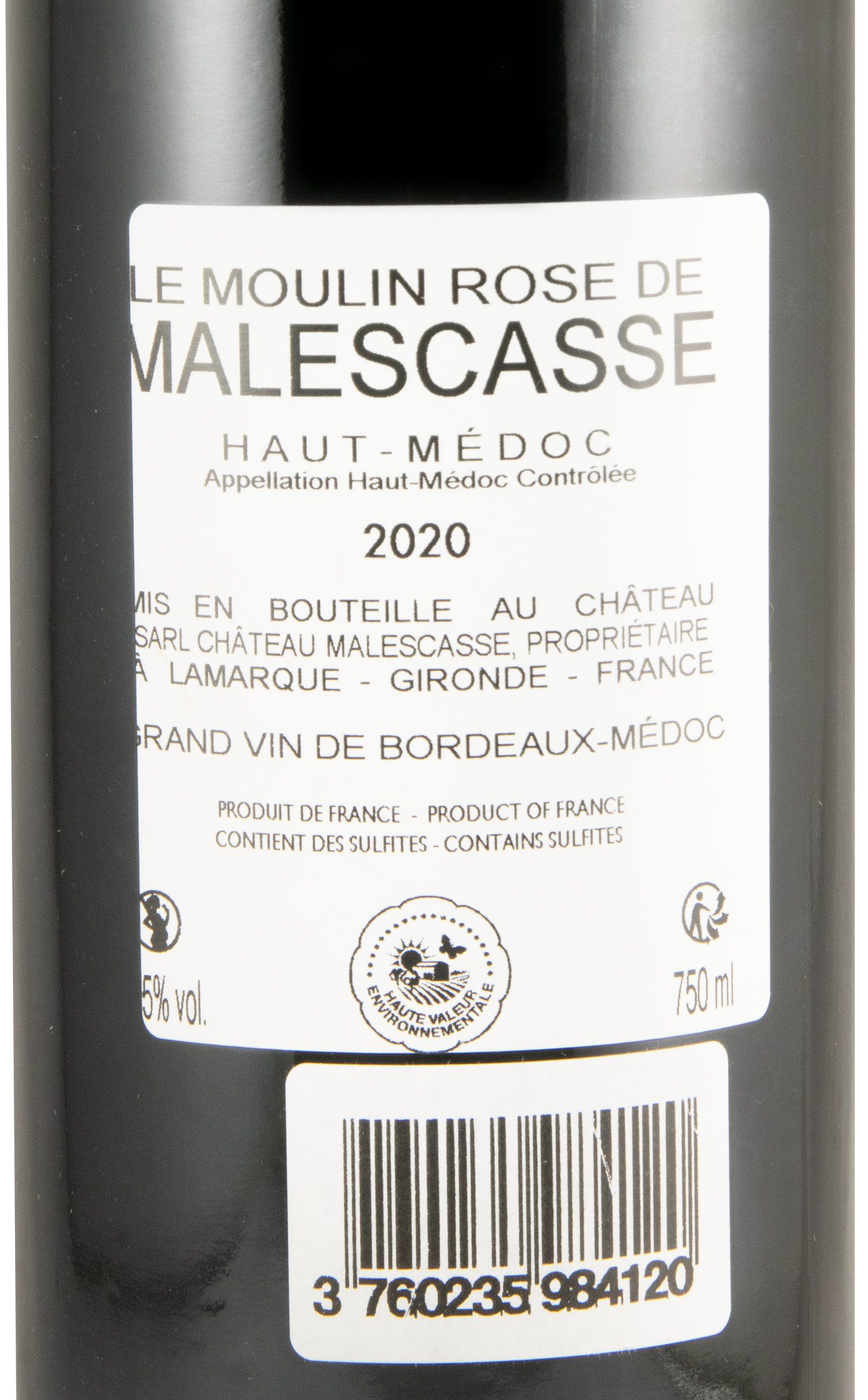 2020 Château Malescasse Le Moulin Rose de Malescasse Haut-Médoc red