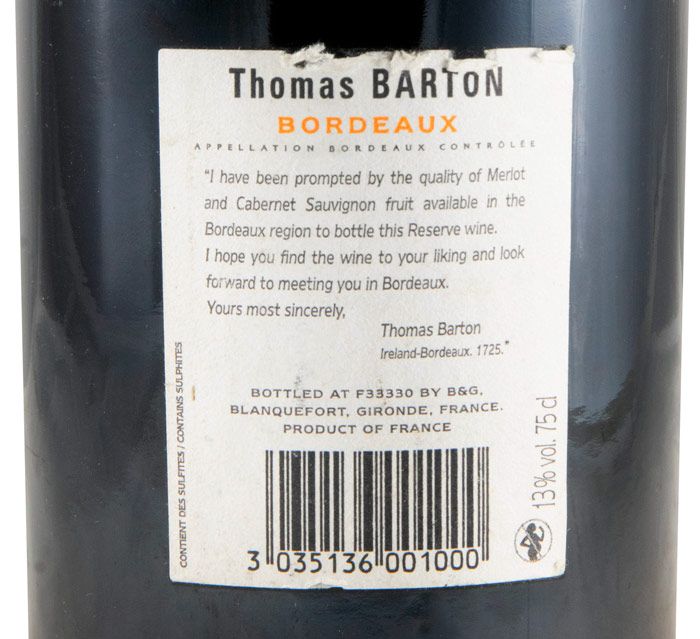 2005 Thomas Barton Réserve Bordeaux red