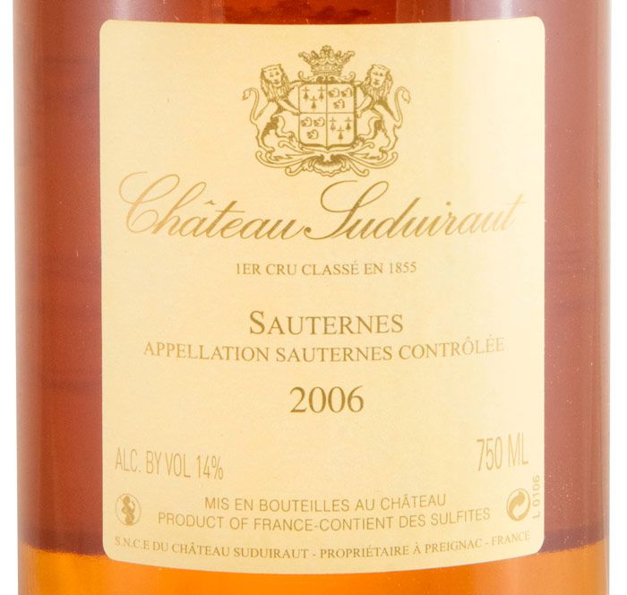 2006 Château Suduiraut Sauternes branco