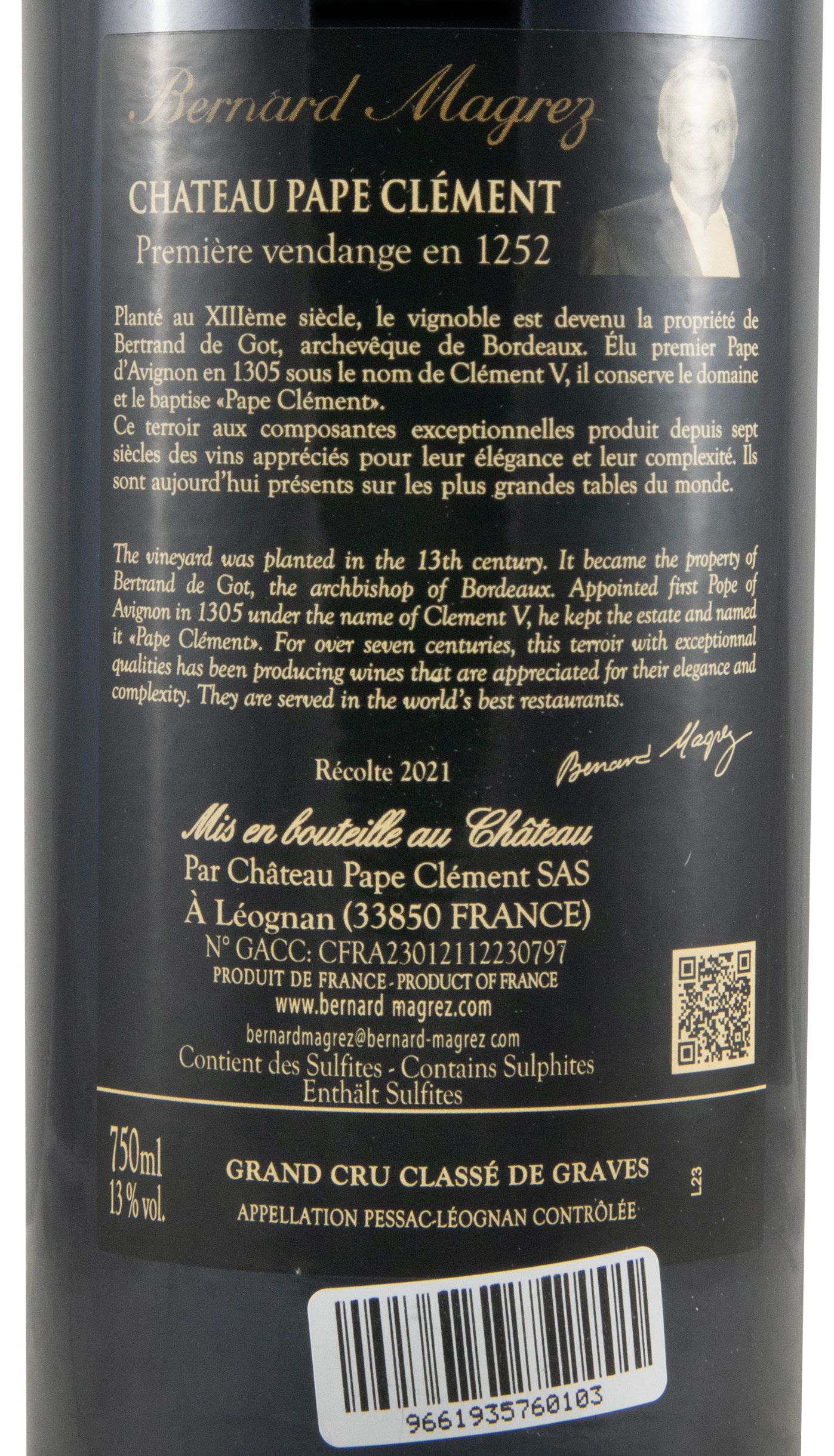 2021 Château Pape Clément Pessac-Léognan tinto